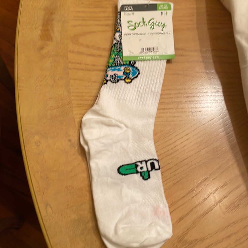 SockGuy Skeleton riding skateboard one size.